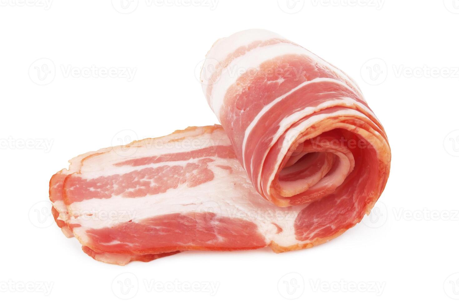 bacon on white photo