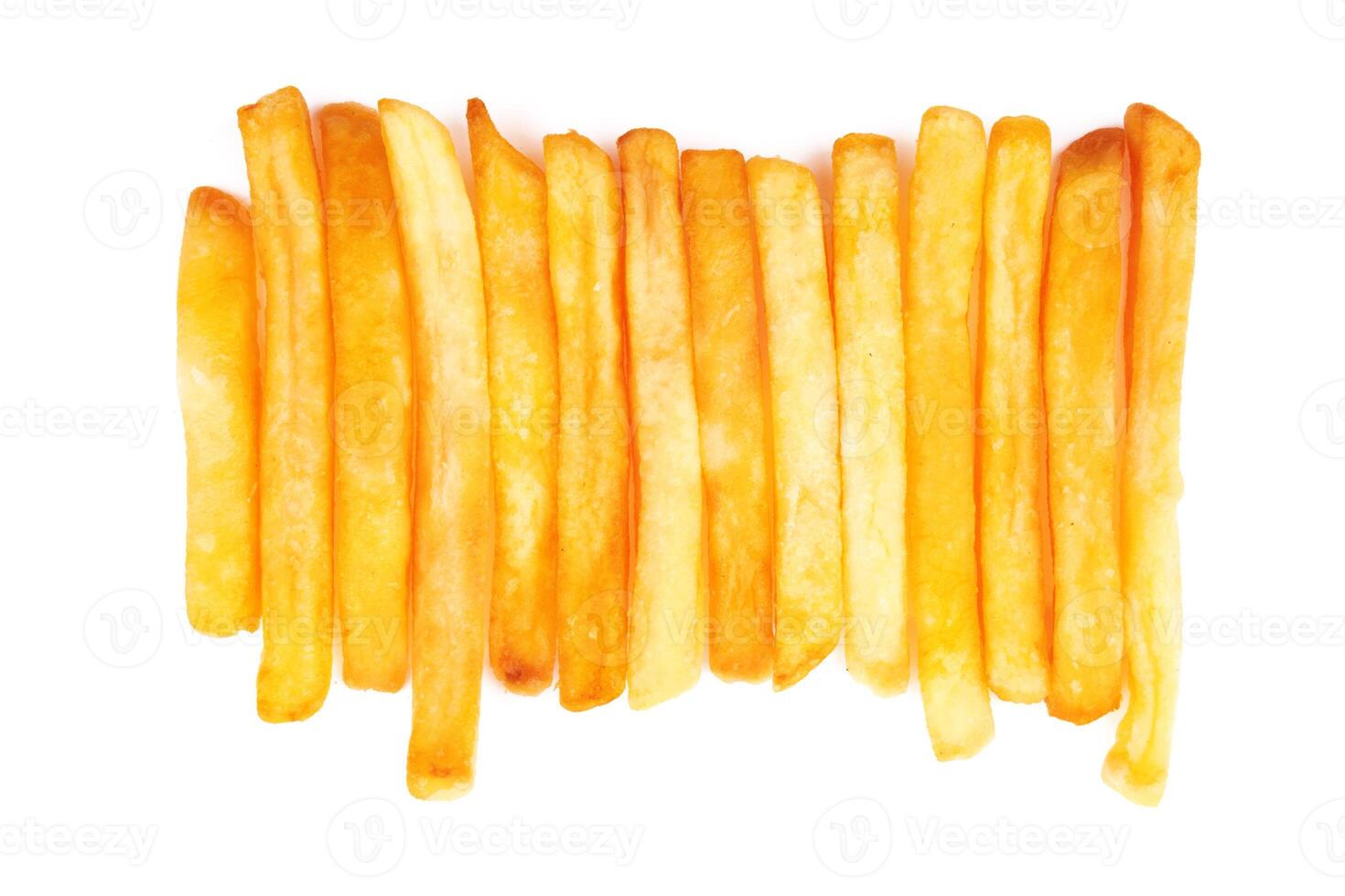 French fries on white photo