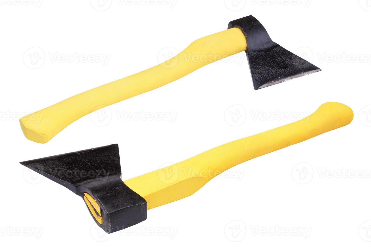 Axe on white photo