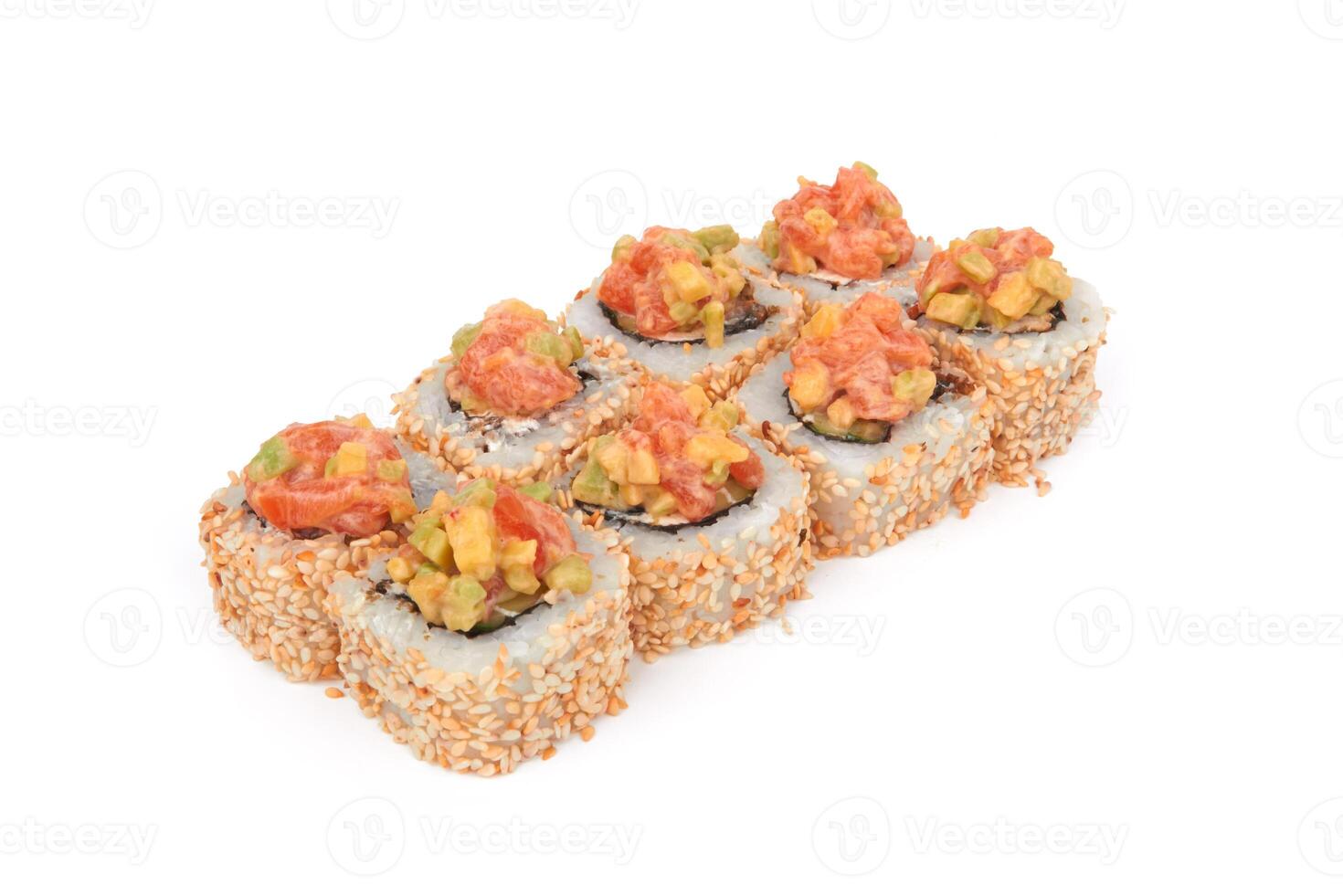 sushi on white photo