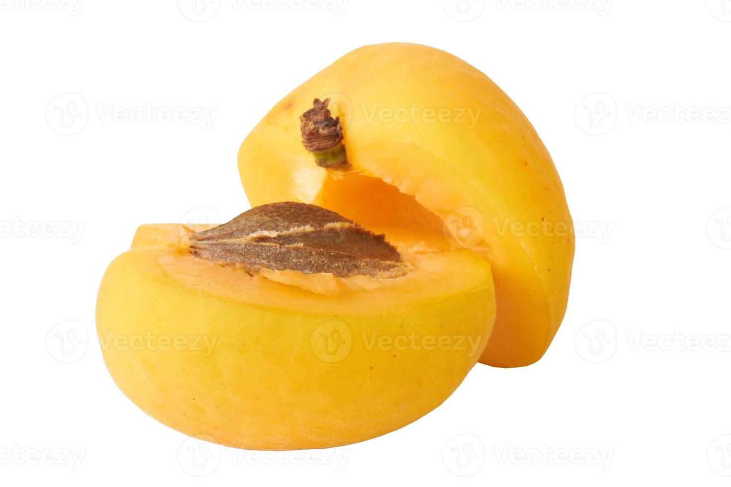 Fresh apricot on white photo