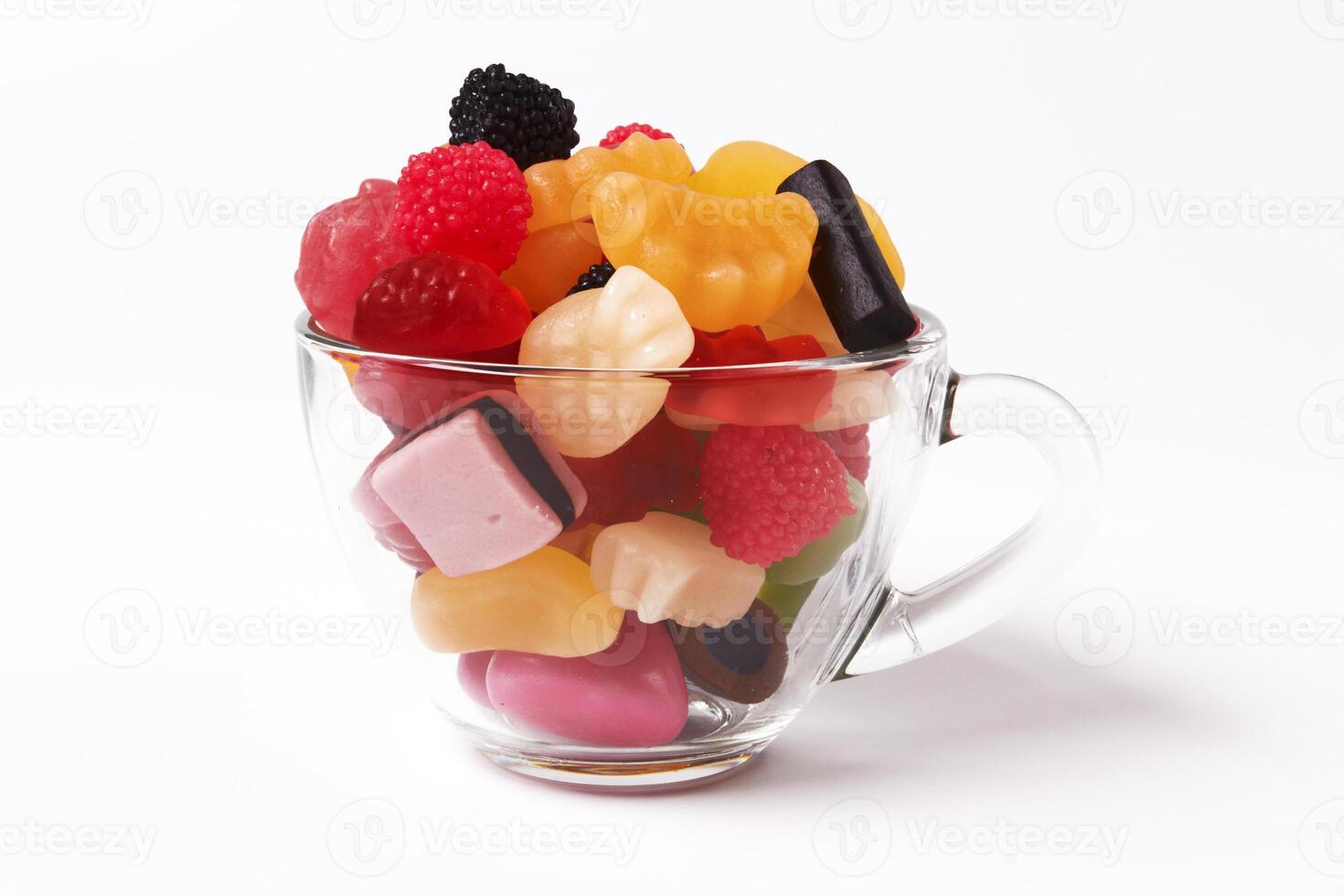 candies in glass photo