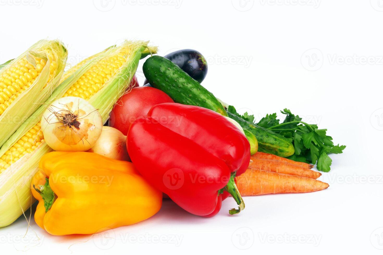 vegetables on white photo