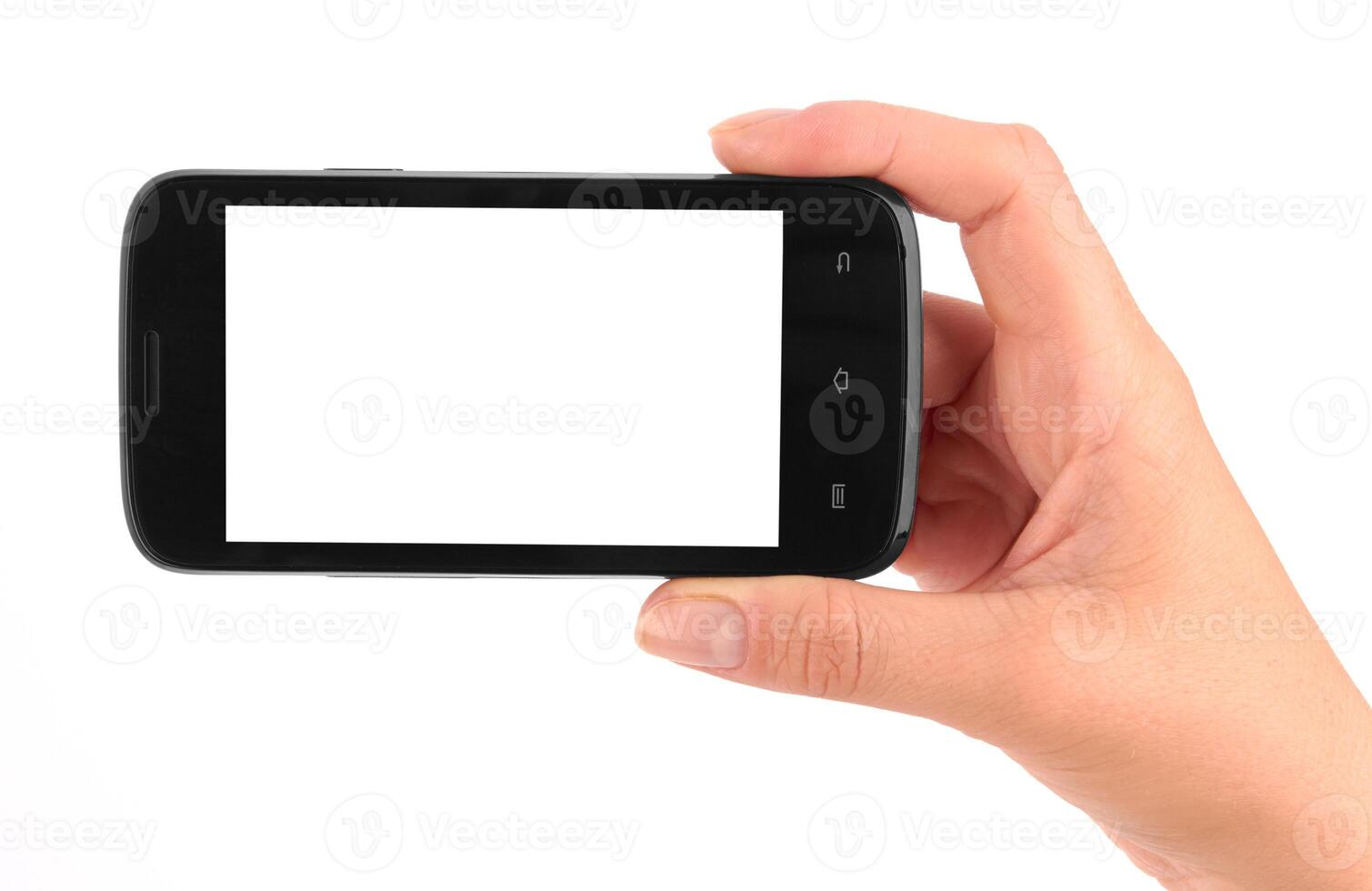mobile phone on white photo