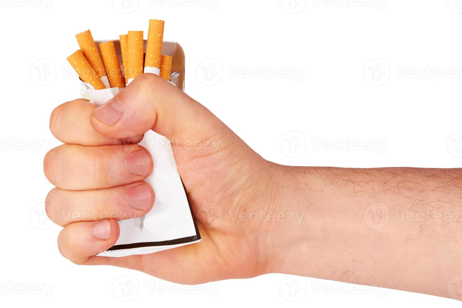 stop smoking on white photo