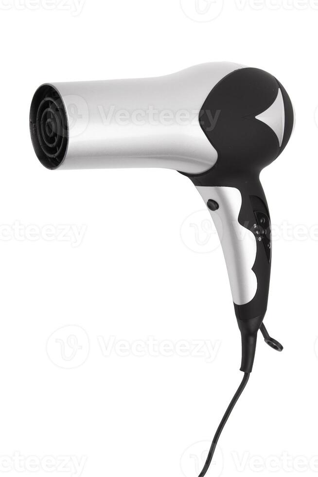 Hair dryer on white photo