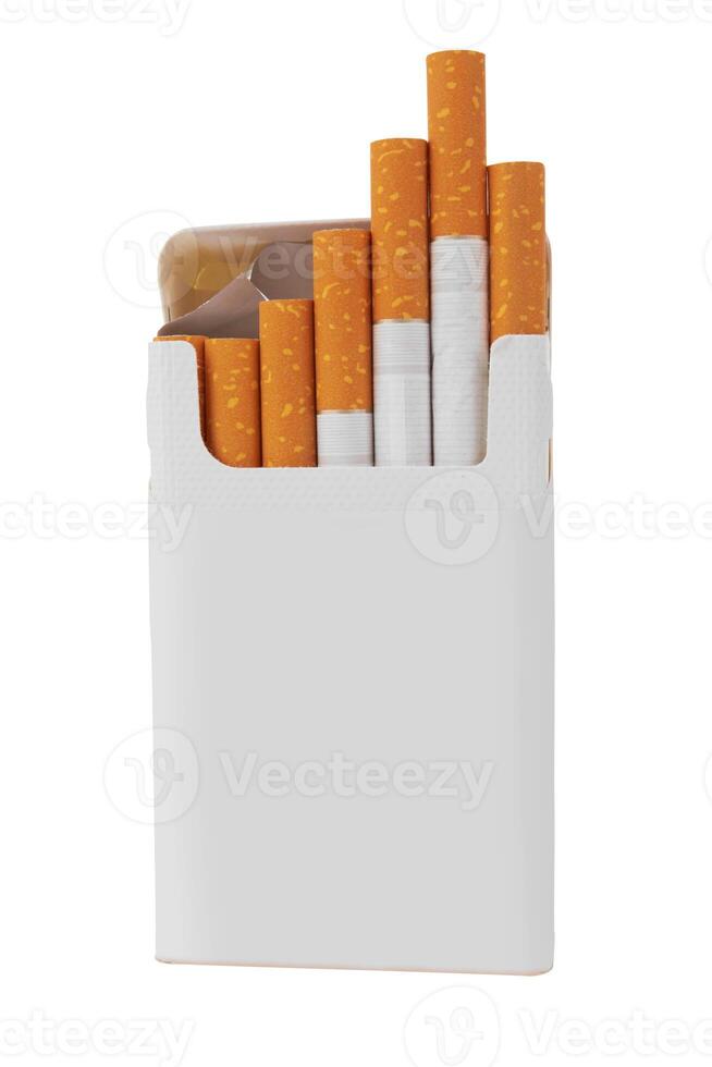 cigarettes on white photo