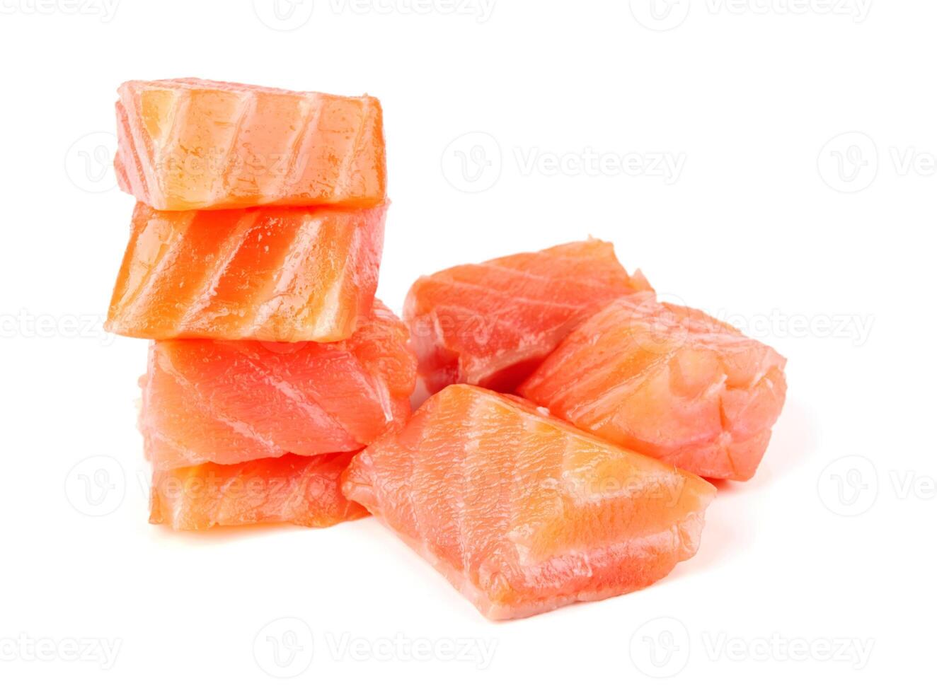 salmon on white photo