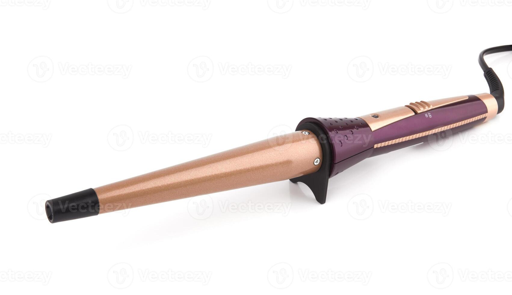 curling iron on white photo