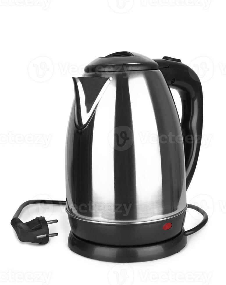electric kettle on white photo