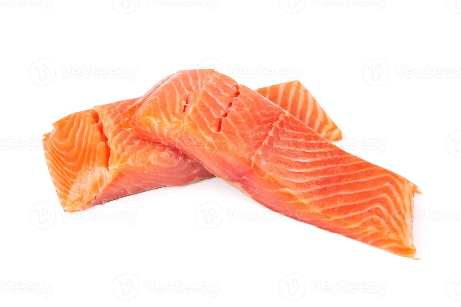 salmon on white photo