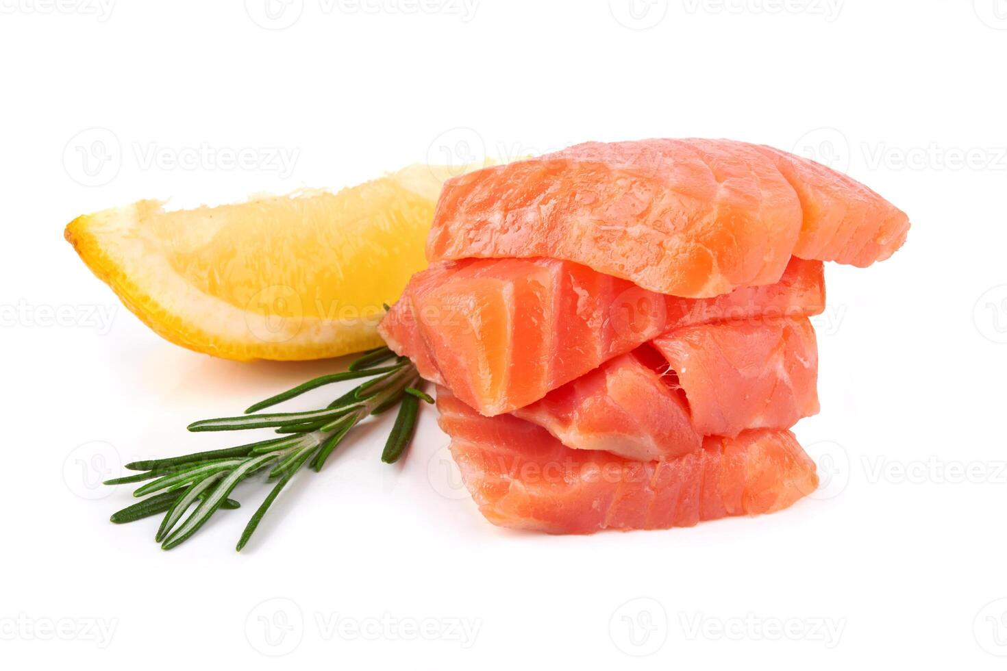 salmon on white photo