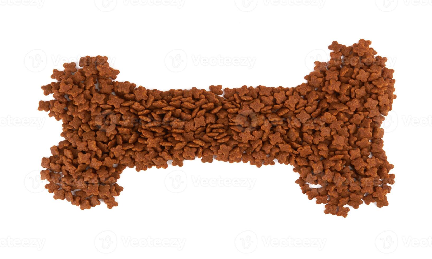 Pet food on white photo
