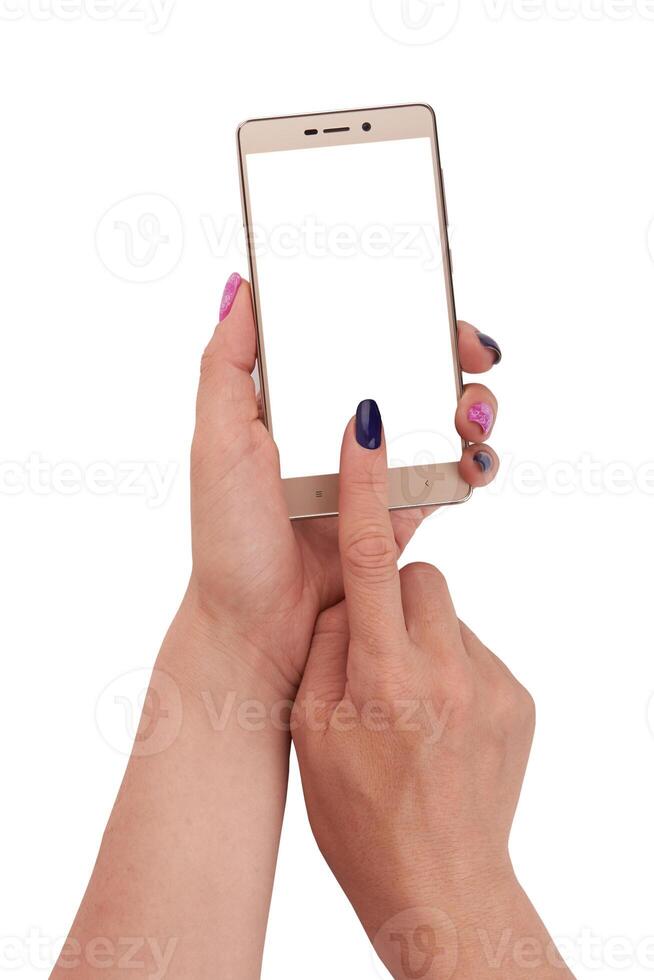 gold smartphone isolated photo