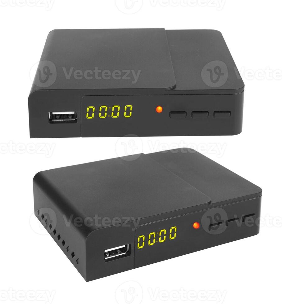 TV receiver on white photo