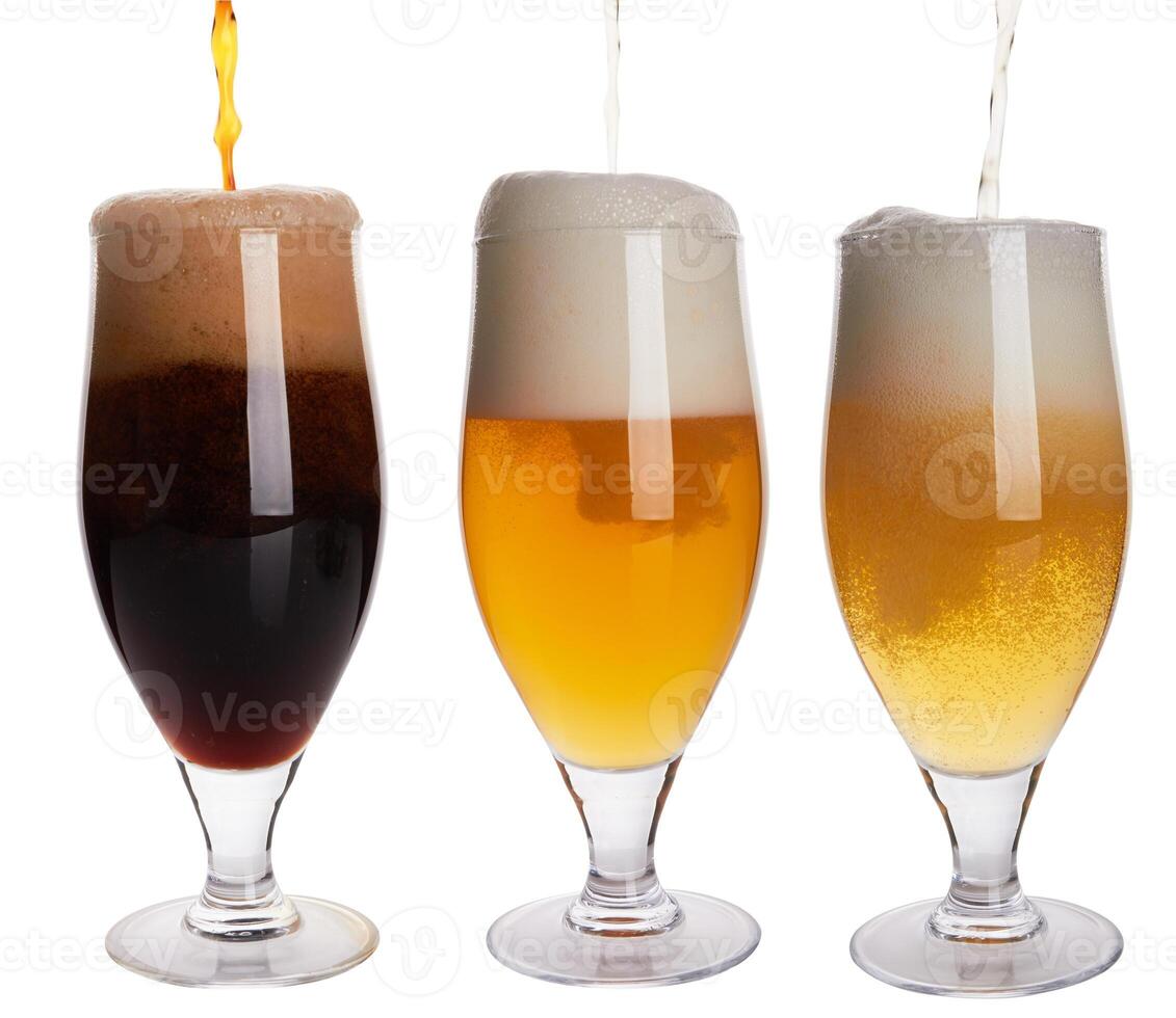 Pouring Beer into glass photo