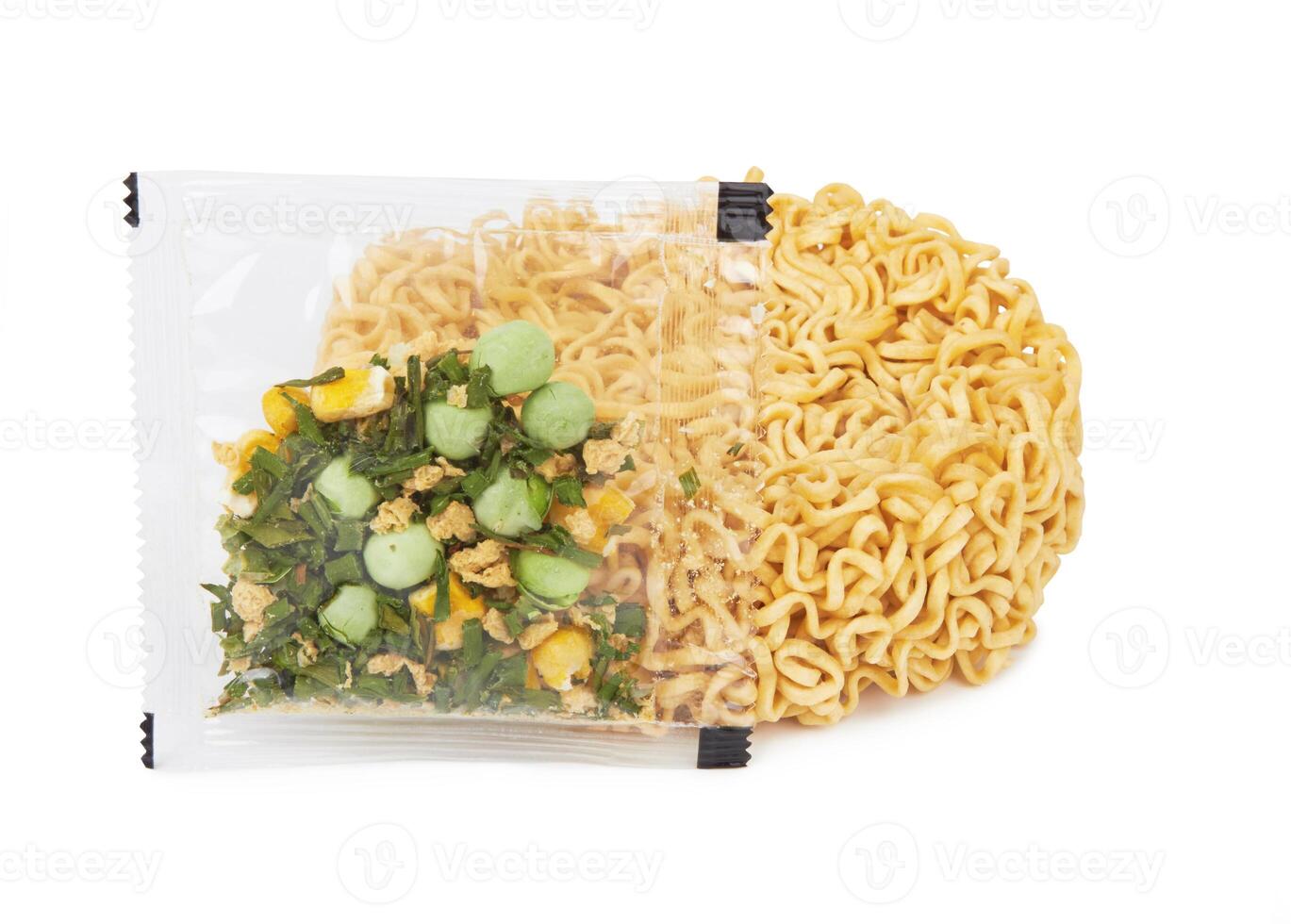 instant noodles on a white background photo