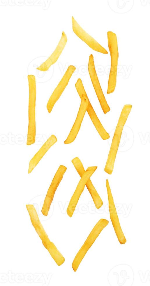 french fries on white photo