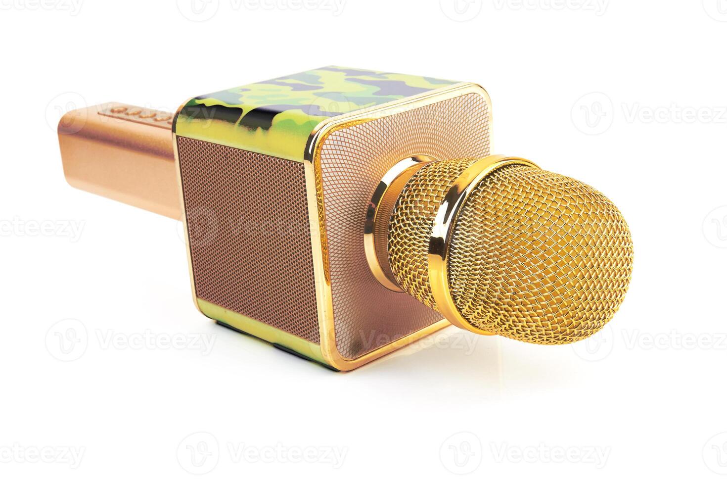 Microphone isolated on white photo