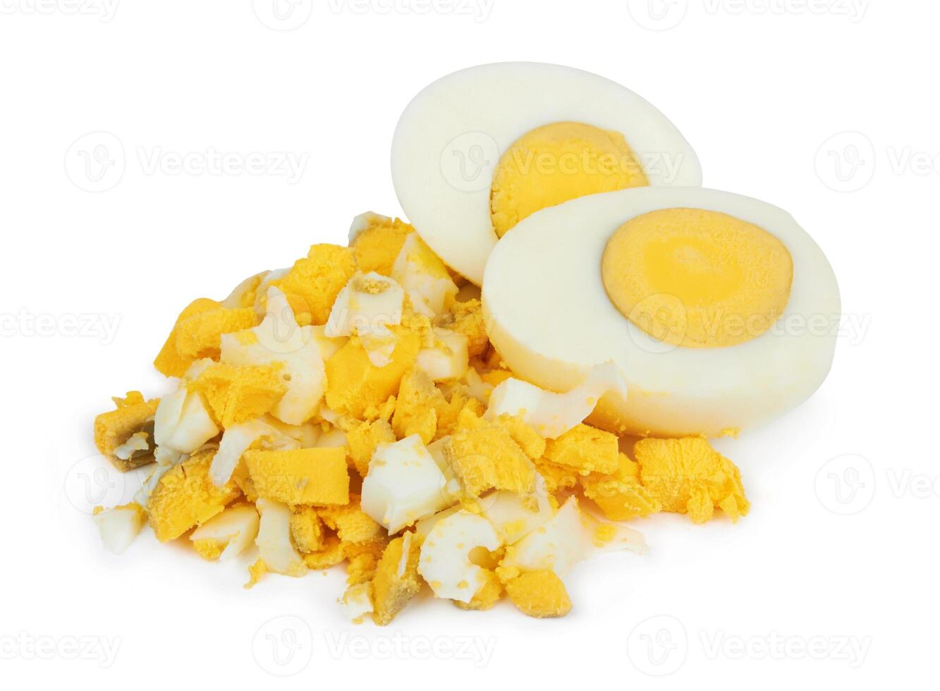 boiled egg on white photo