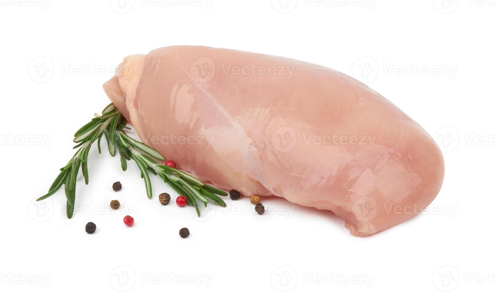 Raw chicken fillets photo