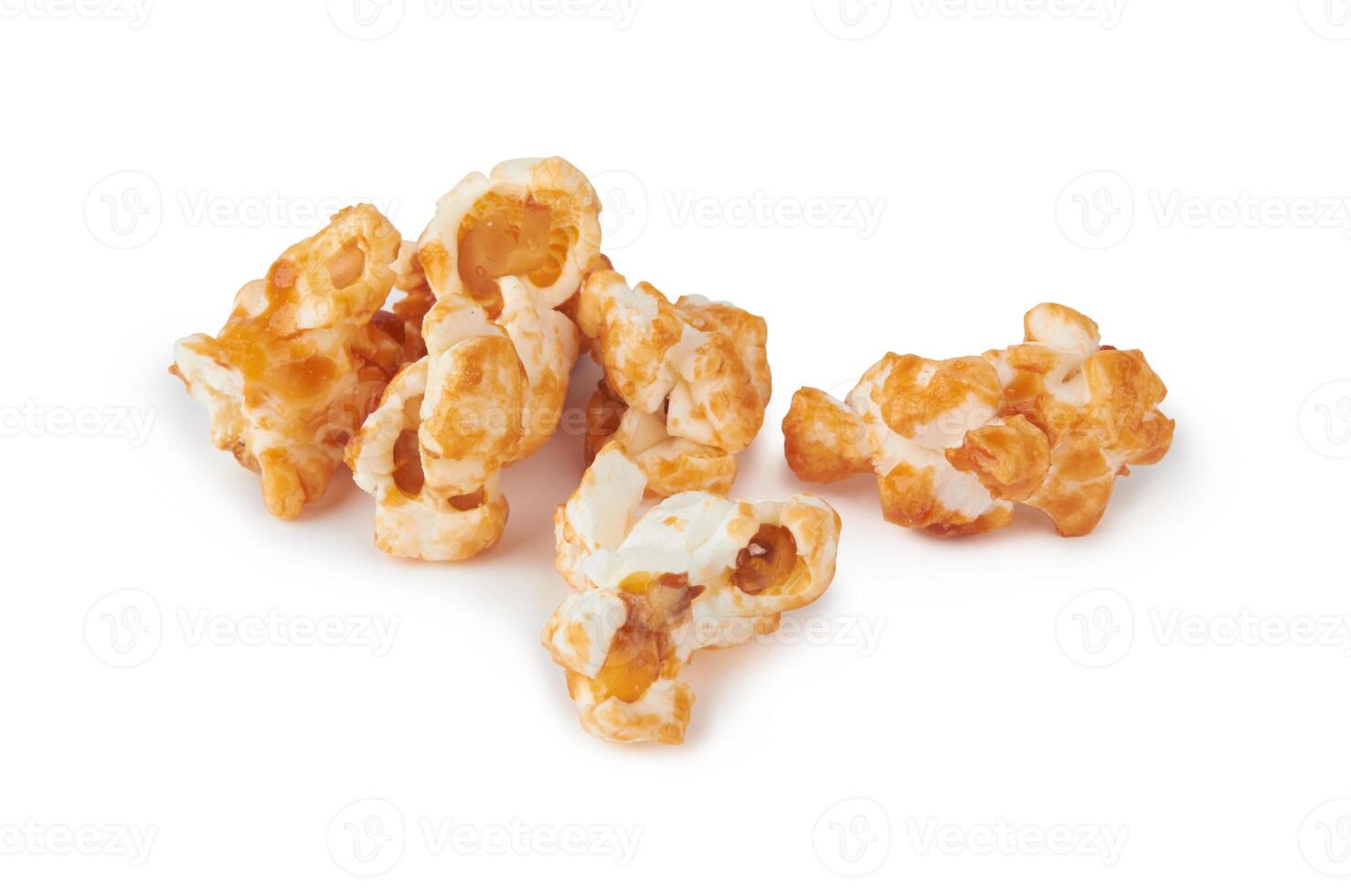 Popcorn on white photo