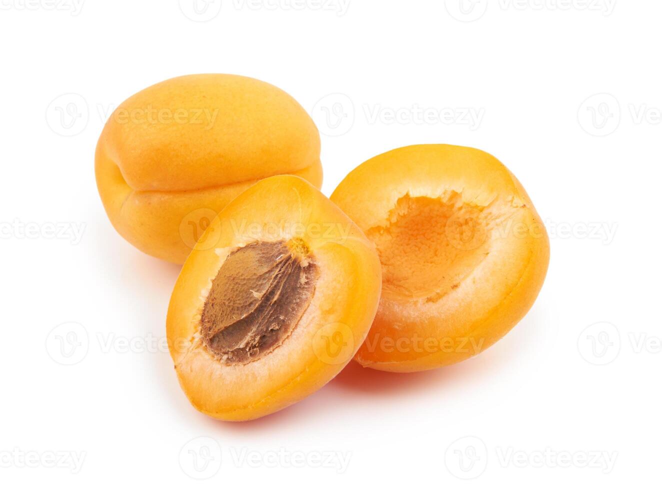 Apricots on white photo