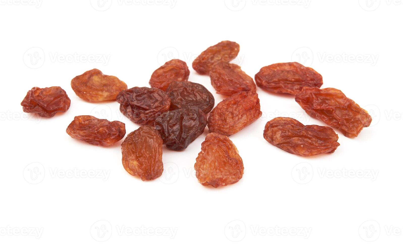 Raisins isolated on white photo