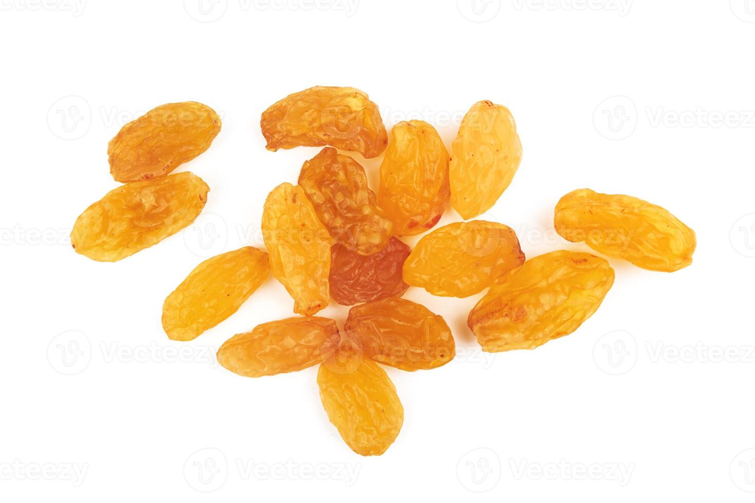 Raisins isolated on white photo