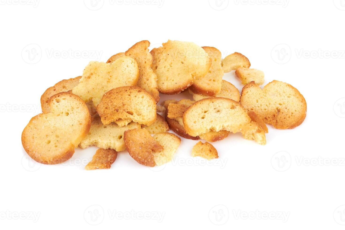 Wheat crackers on white photo