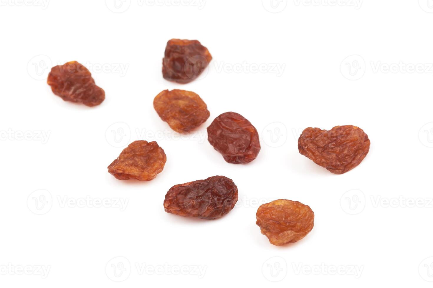 Raisins isolated on white photo