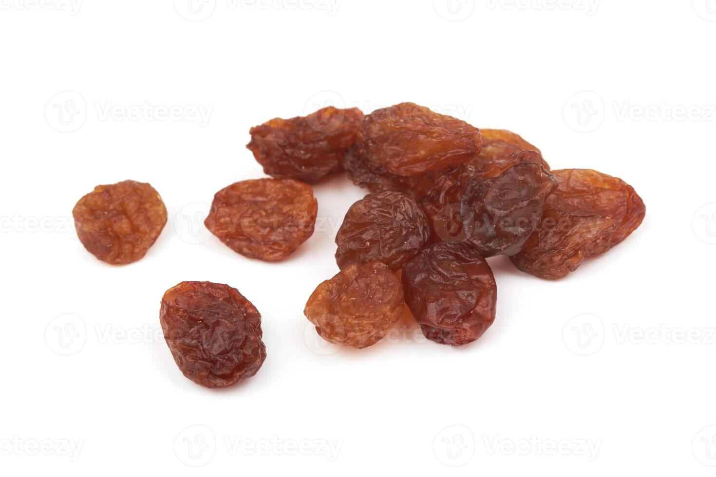 Raisins isolated on white photo