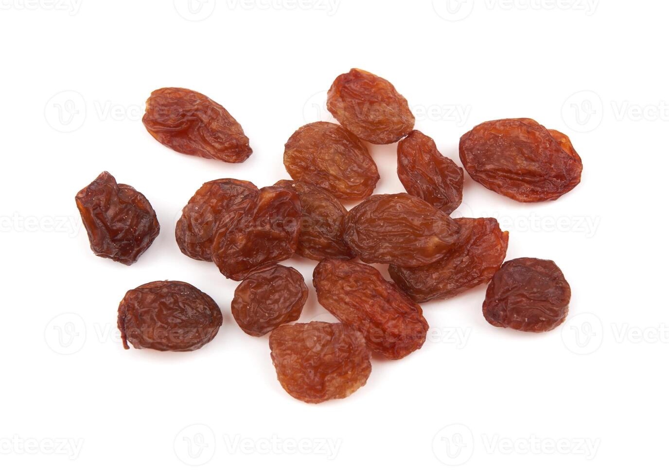 Raisins isolated on white photo