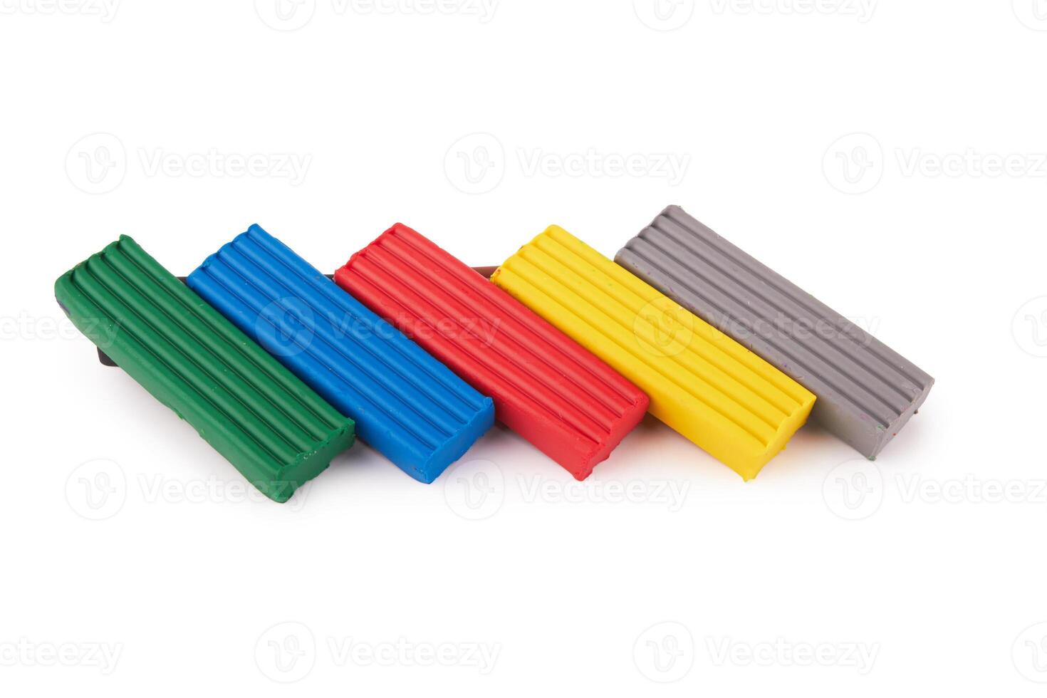 Multi-colored plasticine isolated photo