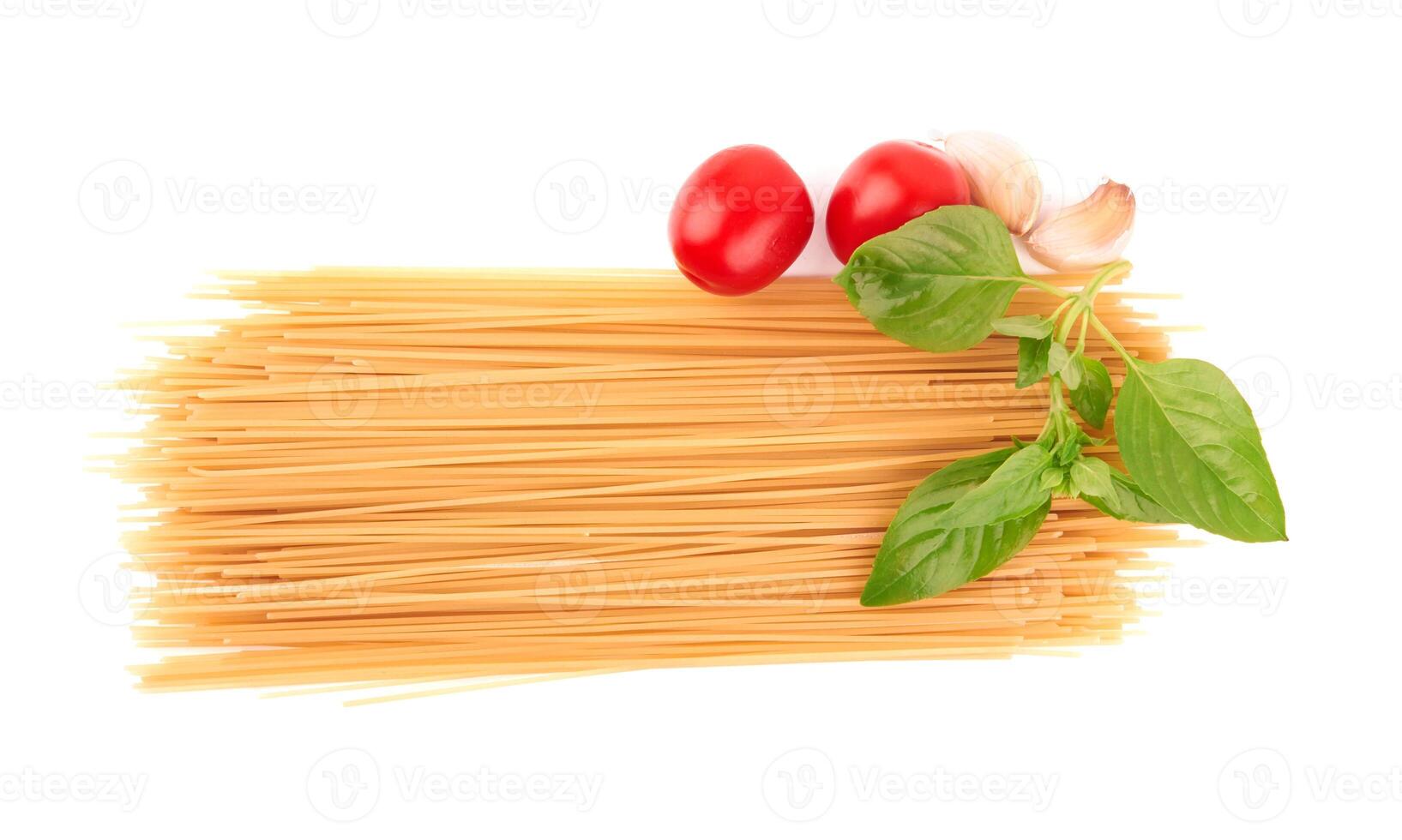 Raw spaghetti isolated photo