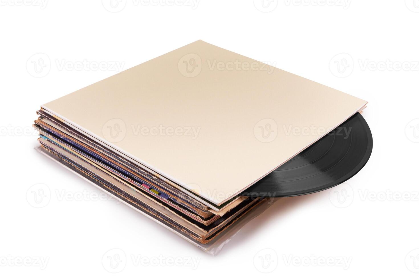 vinyl records isolated photo
