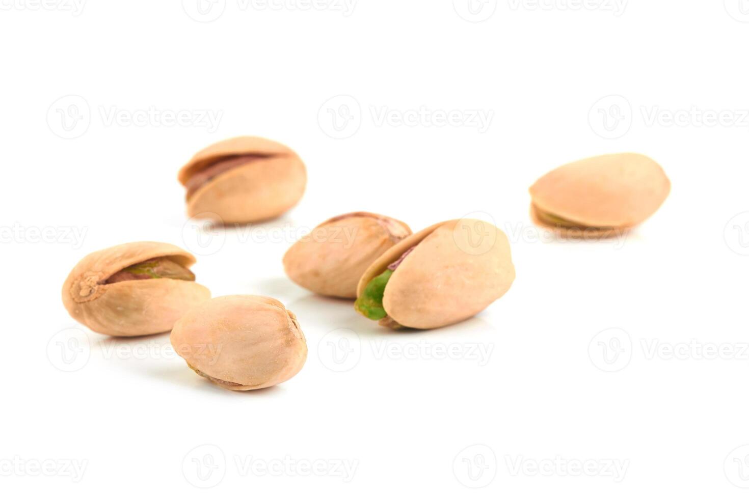 Pistachios isolated on white photo