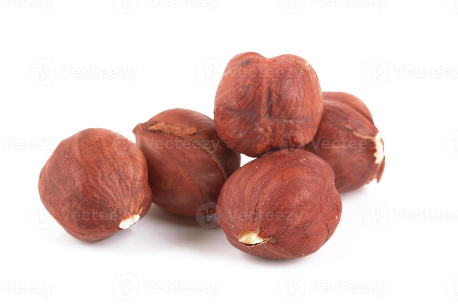 Hazelnut peeled isolated photo