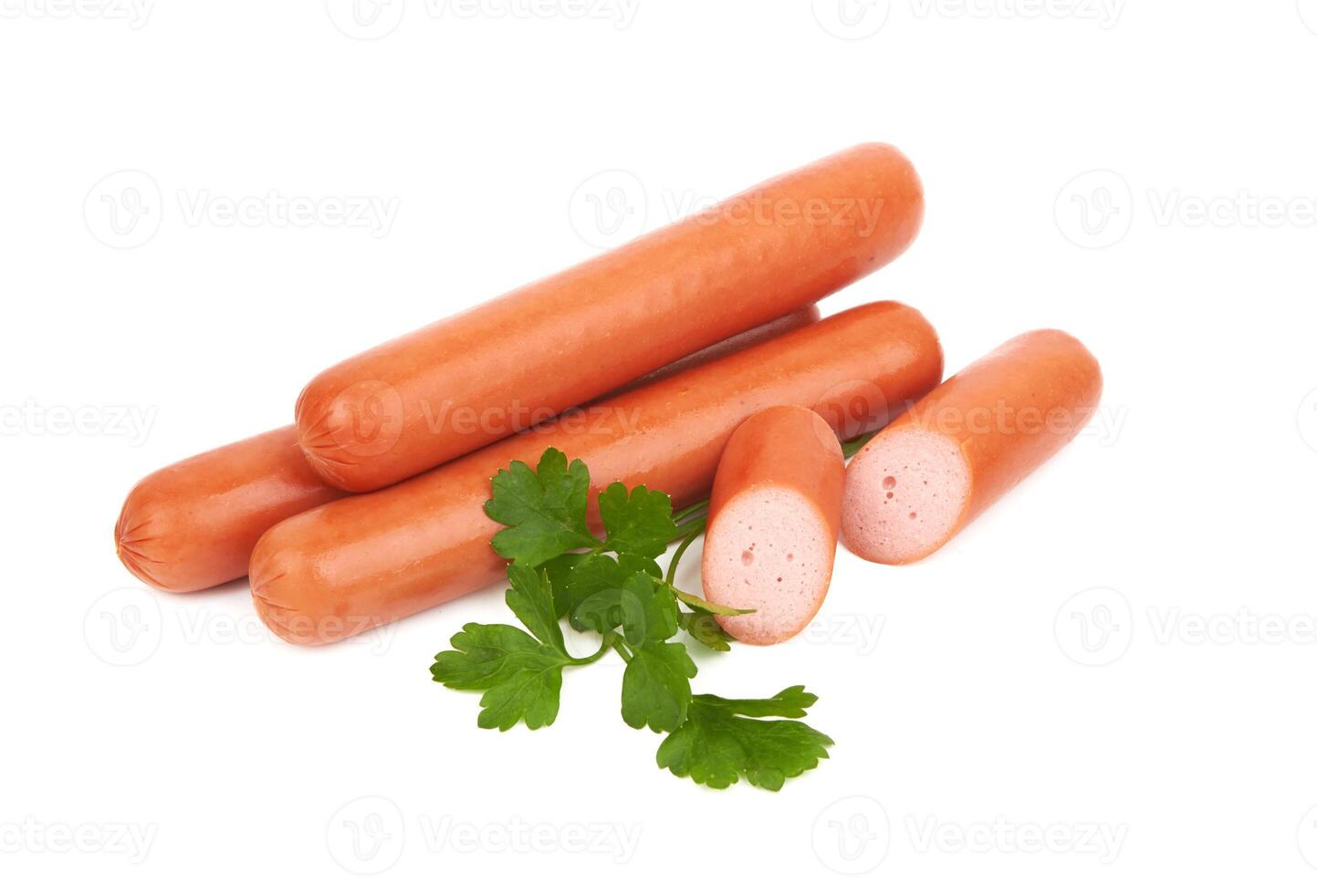 Fresh sausages isolated photo