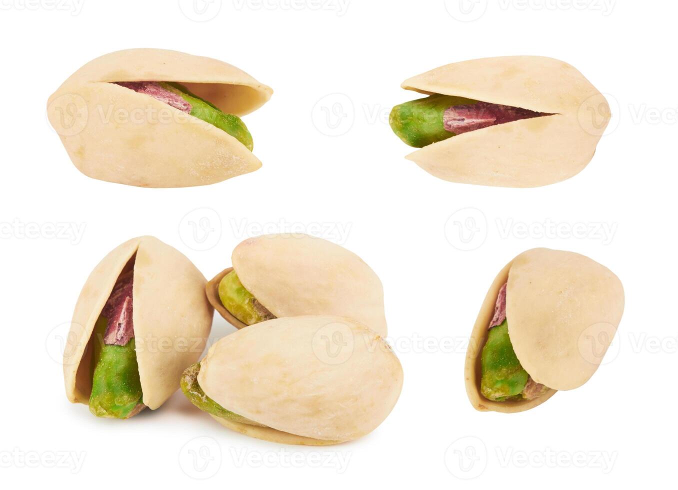 Pistachios isolated on white photo