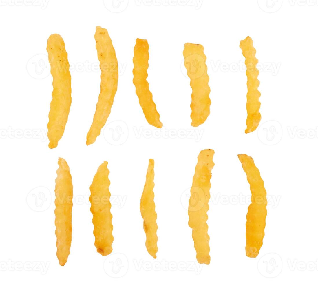 French fries on white photo