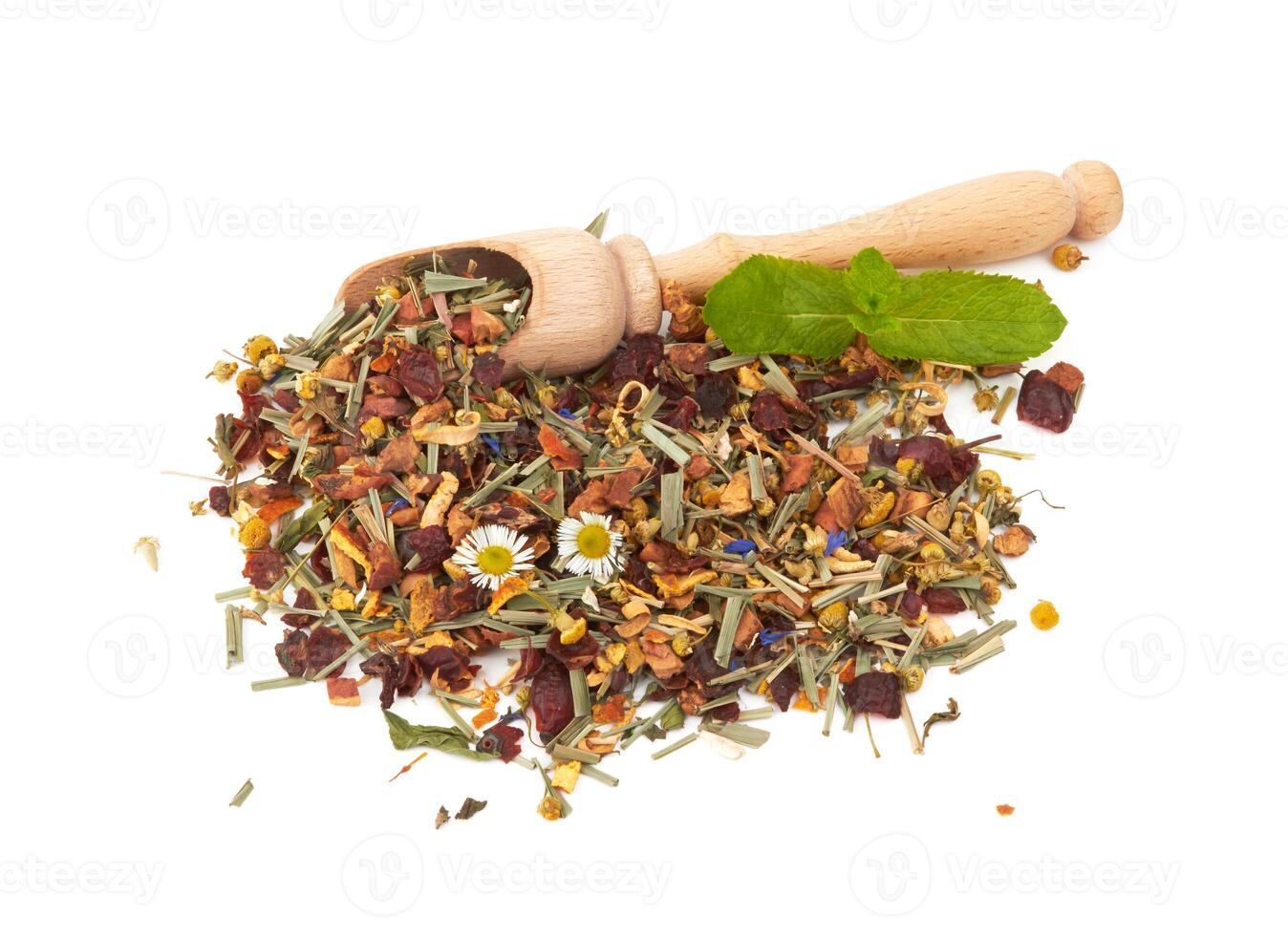 Herbal tea with berries photo