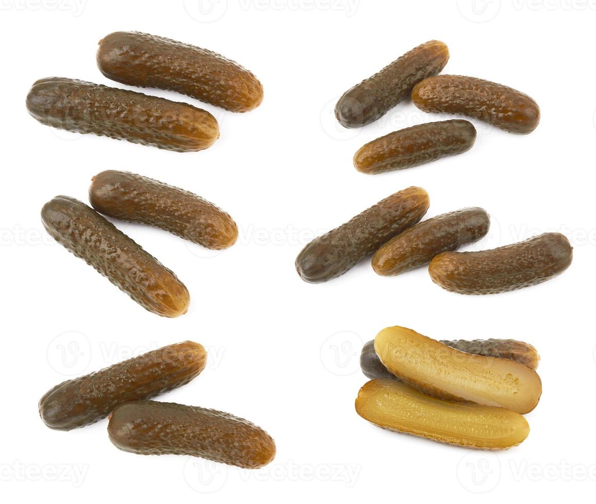 Marinated cucumber isolated photo