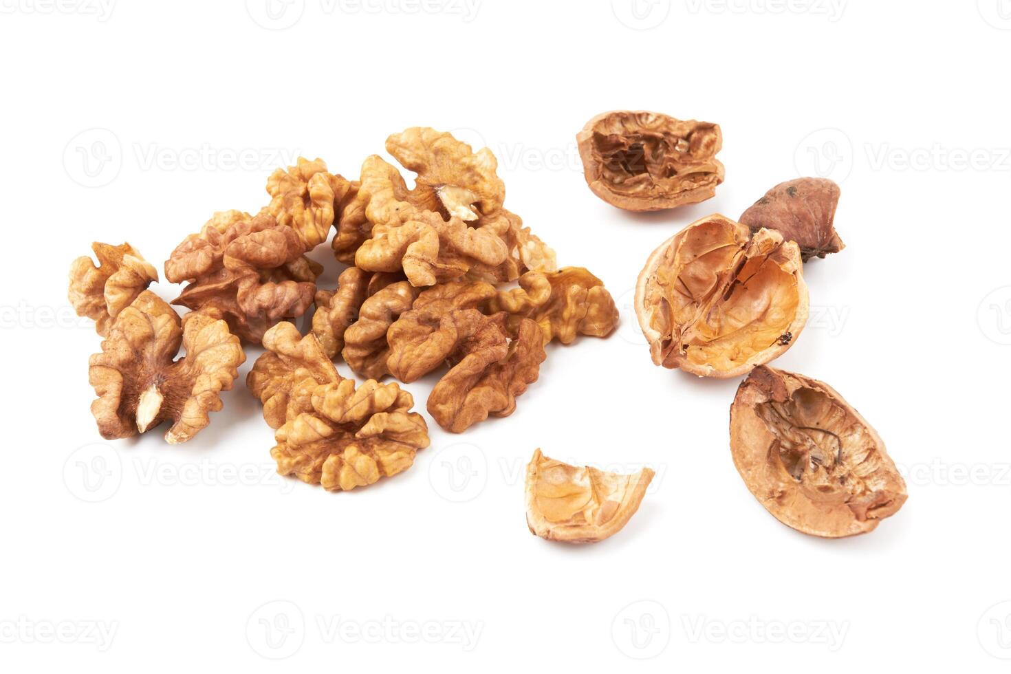 Walnuts on white photo