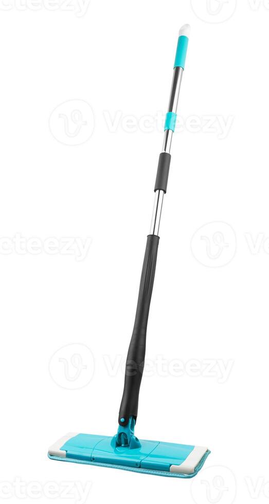 Blue plastic mop photo