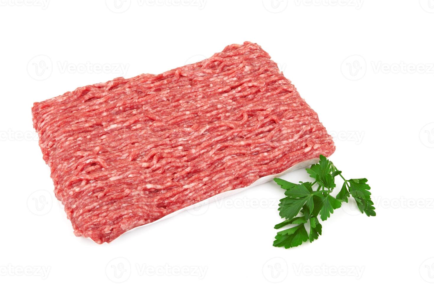 Pork and beef minced meat photo