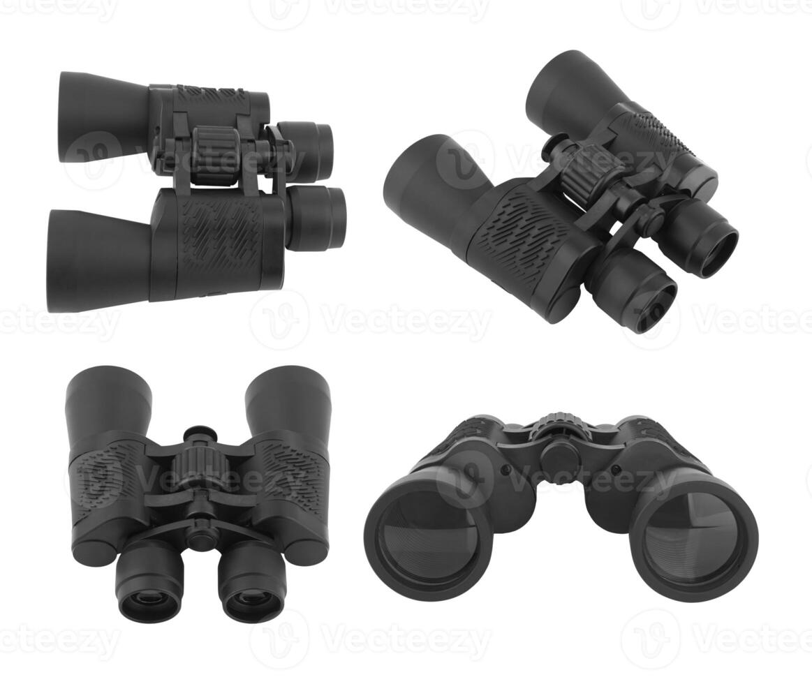 Binocular on a white photo