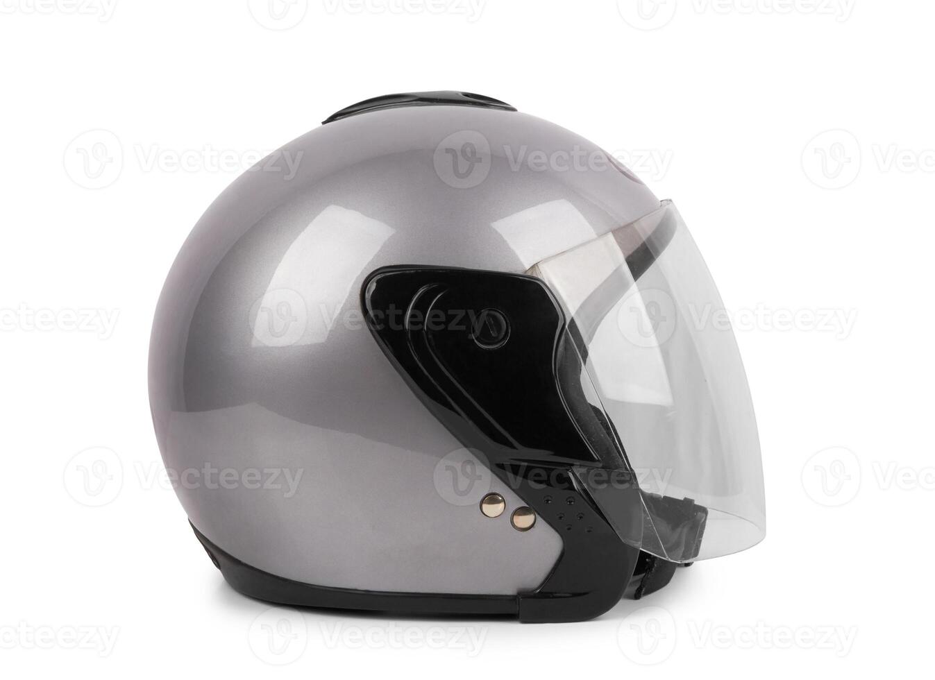 Gray motorcycle helmet photo