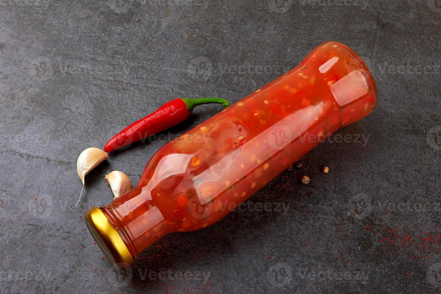 Red hot sauce photo