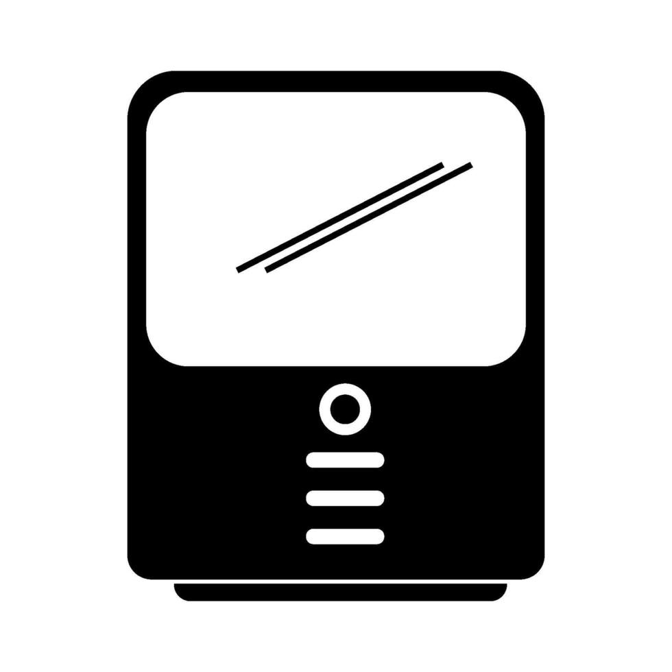 black antique television vector